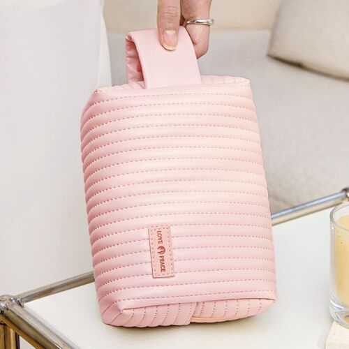 Makeup Bag for Travel PU Leather Cosmetic Bag,Portable Travel Makeup Pouch,Wa... - Picture 4 of 6