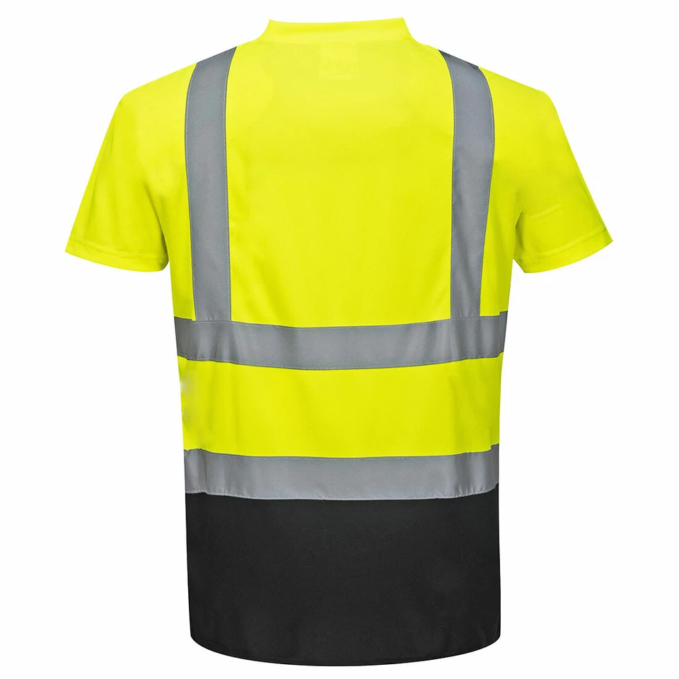 Portwest S378 Hi Vis 2 Tone Reflective Short Sleeve Safety Work T Shirt ANSI - Image 2 of 4