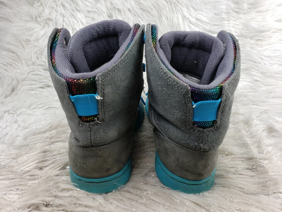 Кроссовки ETNIES Woozy серые кожаные синие высокий верх размер 6/36 - Изображение 4 из 4