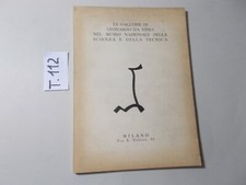 LIBRO ARTE COLLEZIONISMO MOSTRA DELLA SCIENZA E TECNICA LEONARDO DA VINCI 1956