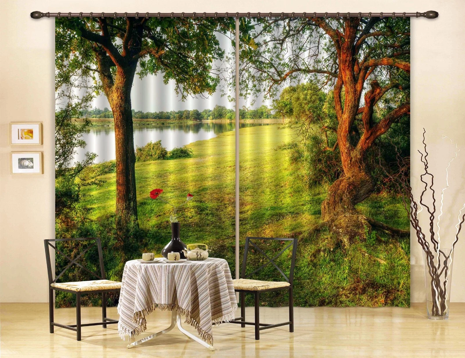 3D Park Grass Tree ZHUB729 Photo Curtain Window Blockout Fabric Amy 2023
