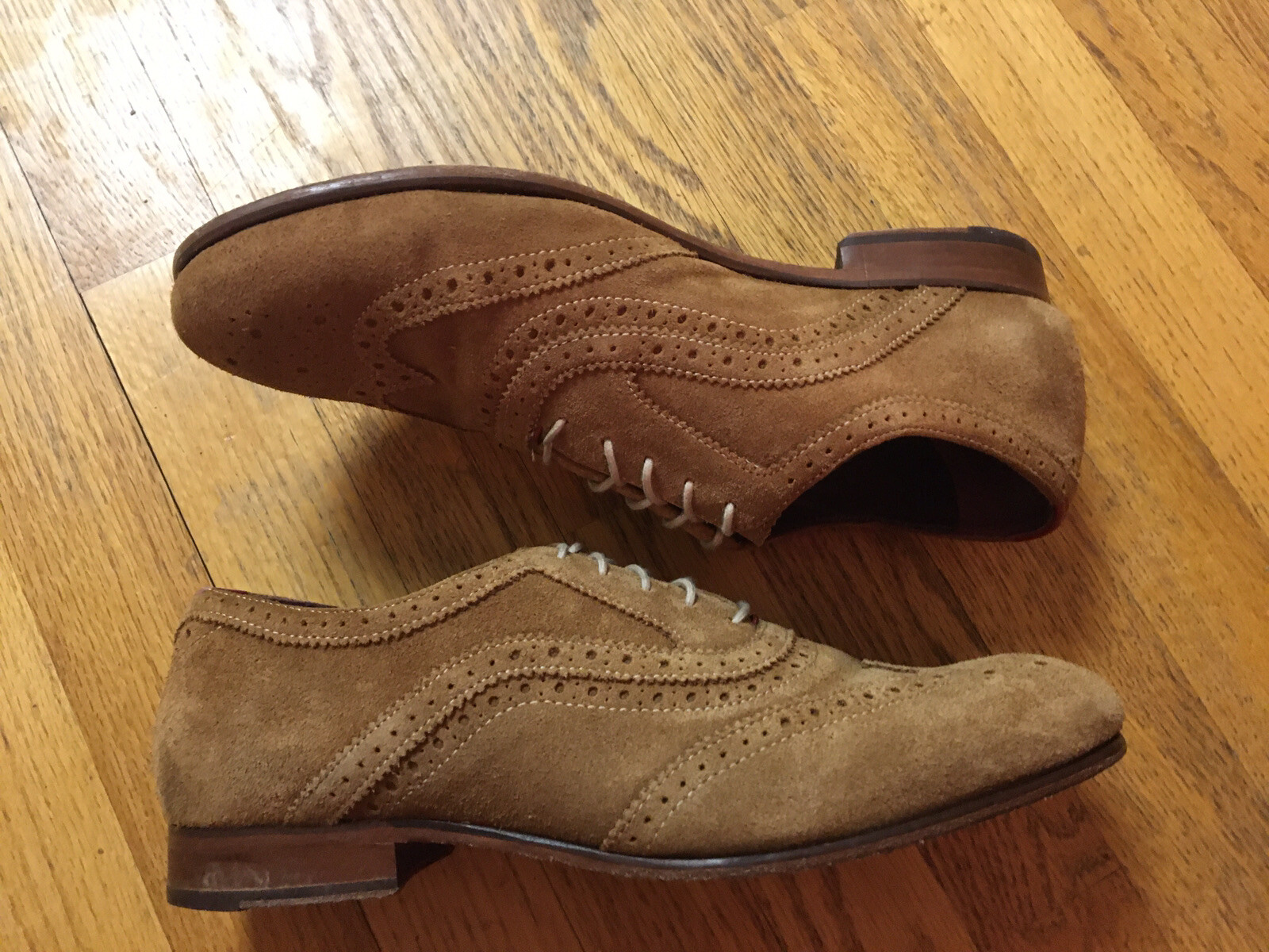 Ted Baker Mens Light Brown Tan Suede 