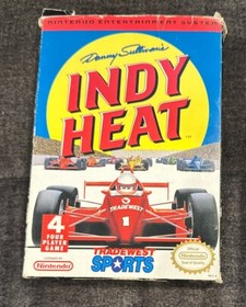 Danny Sullivans Indy Heat Nintendo NES ~ In Original Box w Registration Card!