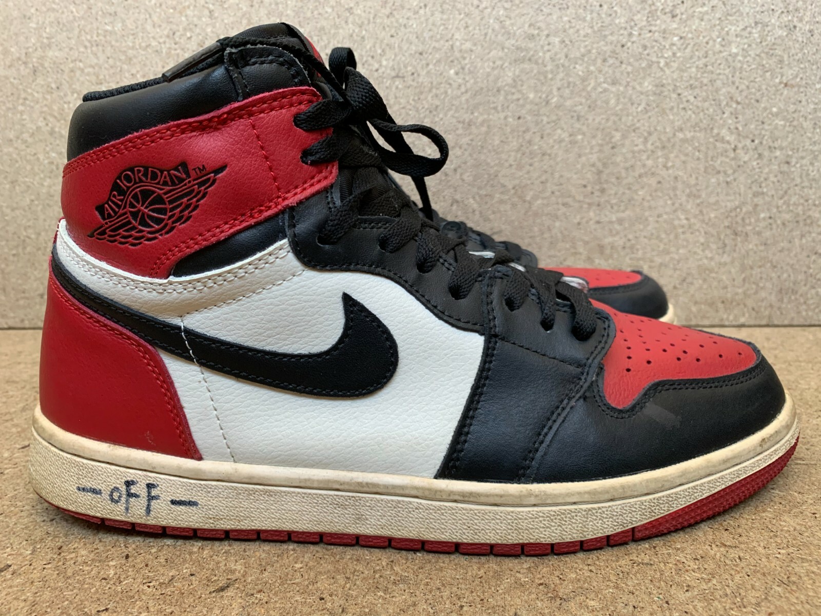 jordan 1 bred toe 2016