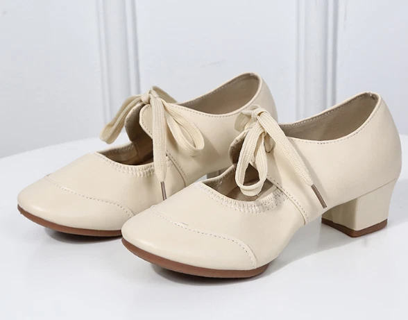 Womens Latin Dance Shoes Girls Comfy Latin Block Stage Performance