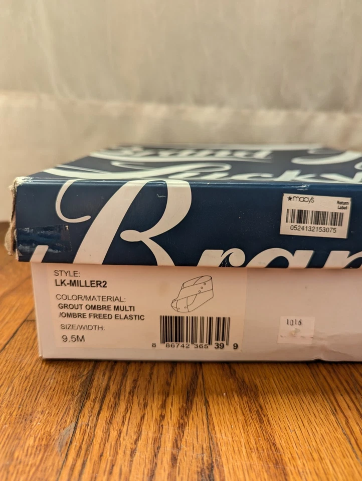 Tacones de cuña de corcho Lucky Brand Miller para mujer 9,5 m lechada ombre caja original múltiple Foto 2 de 4