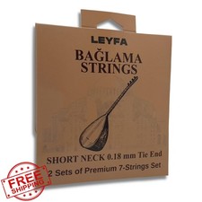 LEYFA Short Neck Baglama Saz Strings Premium 2 Sets w/ Picks