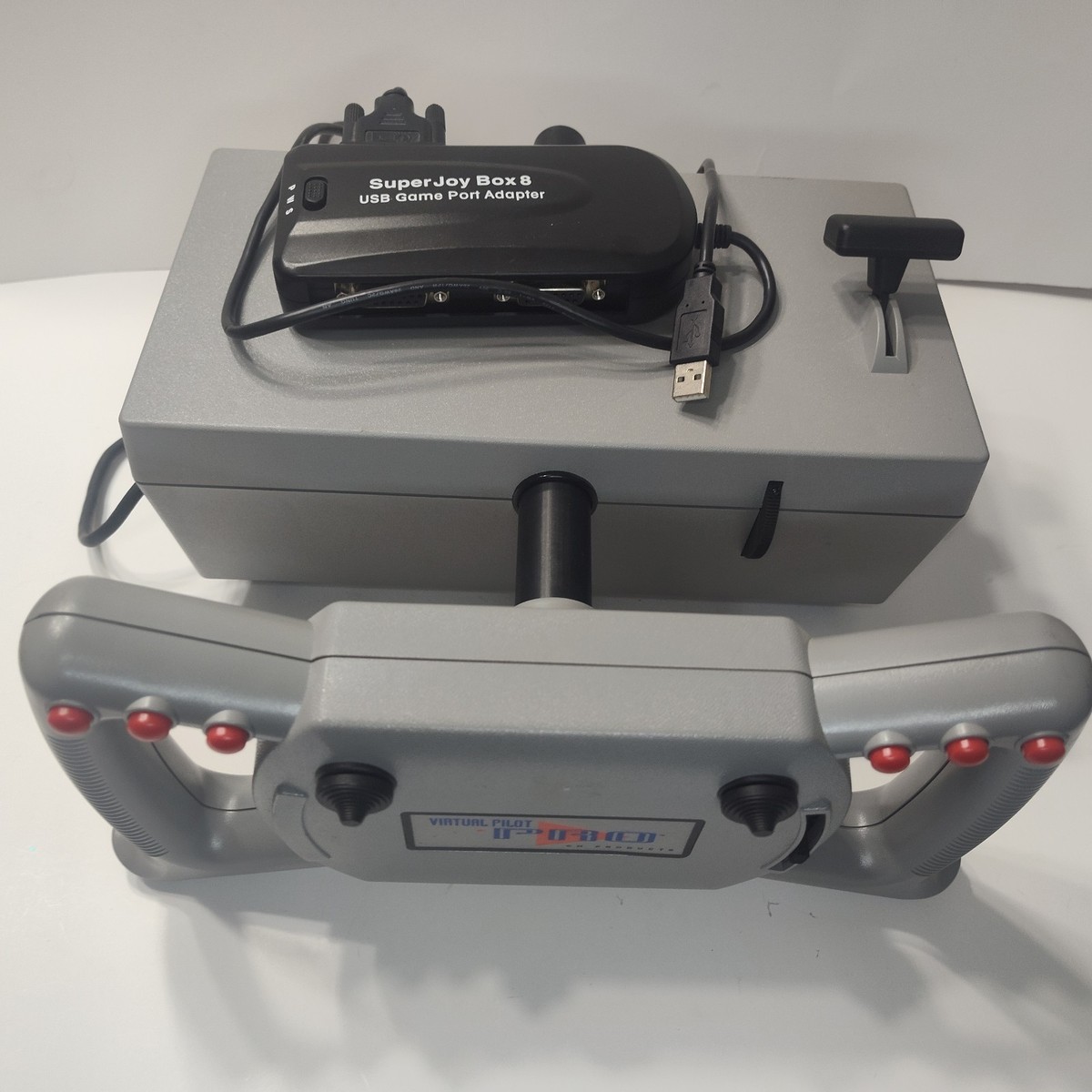 PC自作教材（Shuttle SA76）＆ Virtual Pilot PRO CH Products Virtual Pilot Pro Yoke Flight Simulator PC W