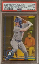 2022 Bowman Heritage #83 Pete Crow-Armstrong Chr PROS Gold Ref/50 ONLY 1- PSA 10