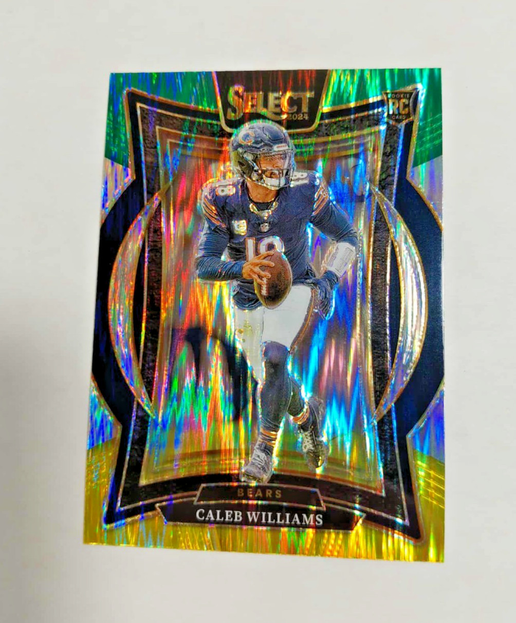 2024 Select Caleb Williams Concourse RC Green and Yellow Prizm Shock #25 Bears