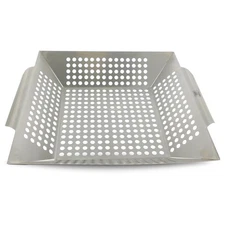 Yukon Glory Large Grilling Basket for Vegetables, Fish Etc. Made Of... Fast Ship