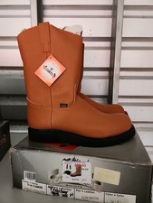 Men's Campo Alegre Brown Leather Boots Size 6 US Work Dress Sin Casco