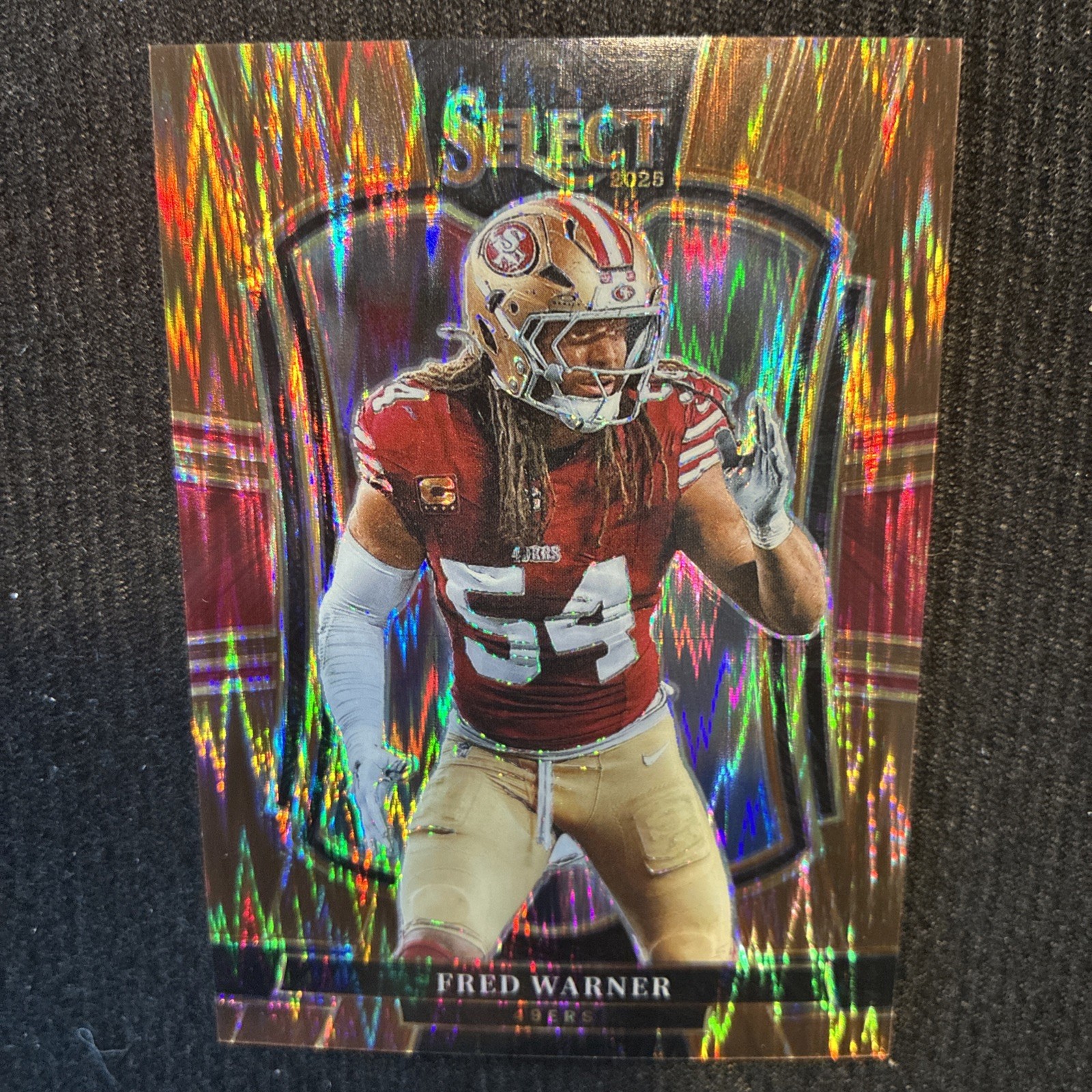 2025 Panini Select #118 Fred Warner Copper Prizm Shock #/899