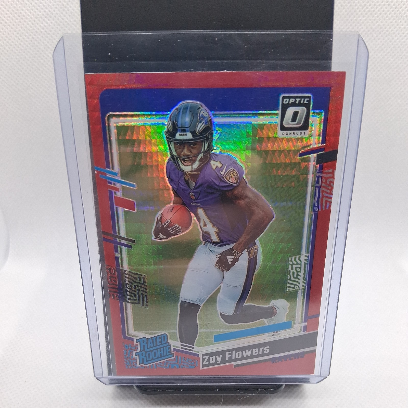 2023 Panini Donruss Optic - Rated Rookie Zay Flowers #210 Red Hyper Prizm (RC)