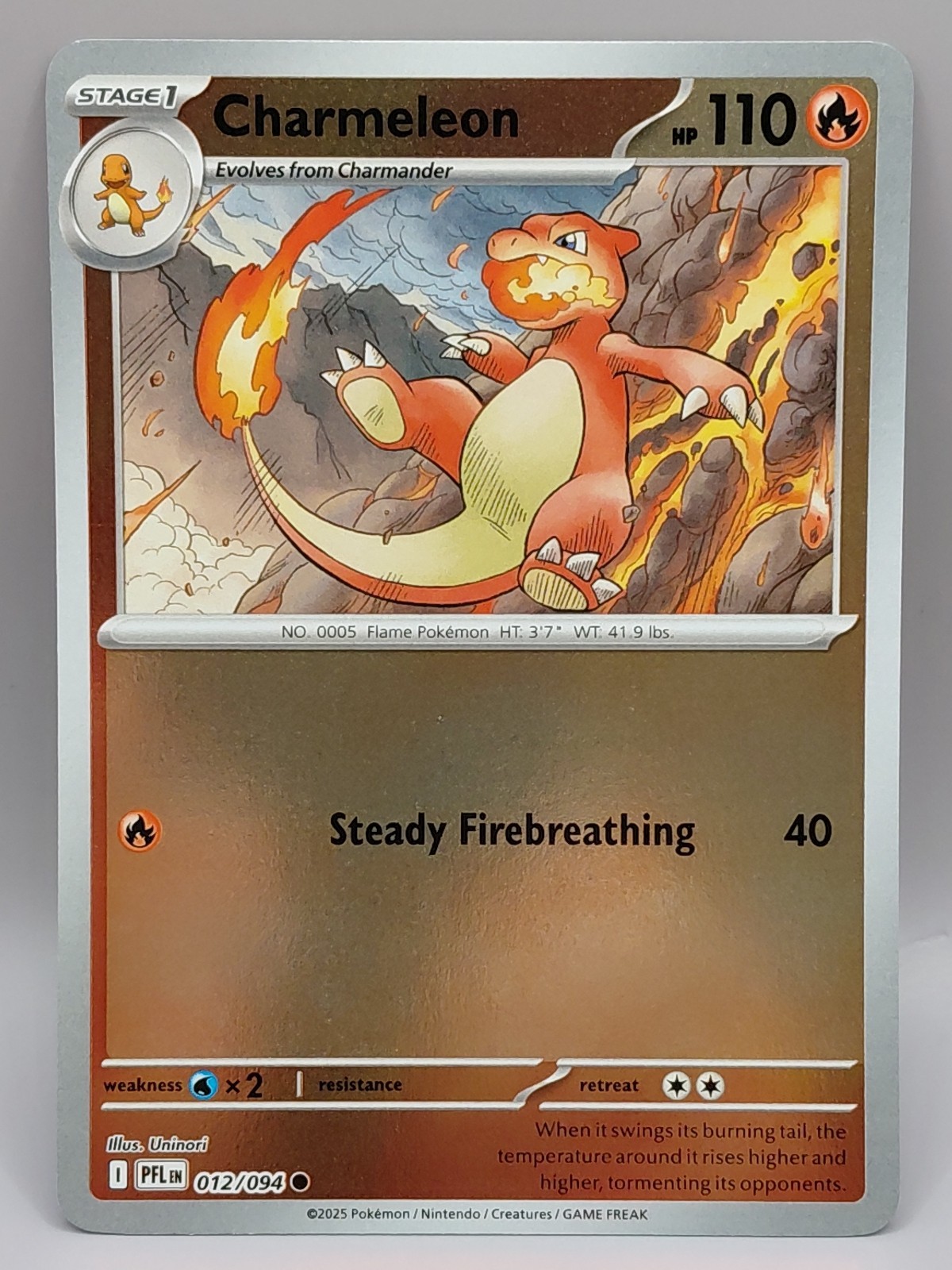 Charmeleon 012/094 Reverse Holo - Pokemon TCG Phantasmal Flames - Near Mint