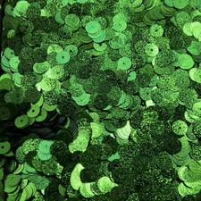8mm Sequins Green Metallic Embossed Texture Made in USA