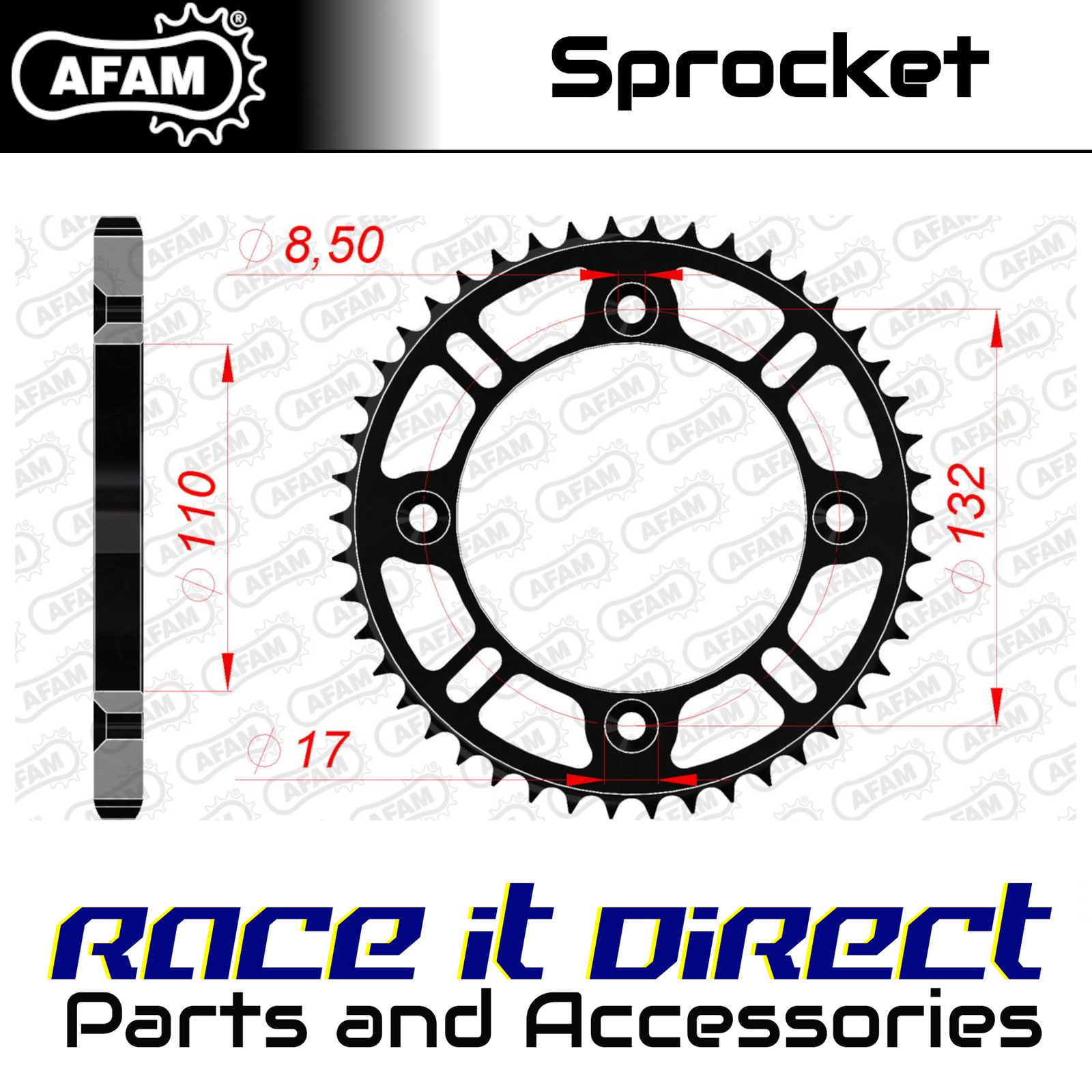 Sprocket for GASGAS MC 85 17-14 2024-2025 HDK 51T Rear AFAM
