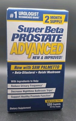 Super Beta Prostate Advanced 120 Caplets, Exp 2028