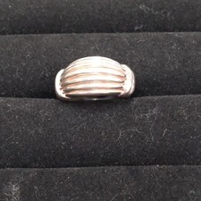 Sterling Silver Ribbed Dome Ring Size 7