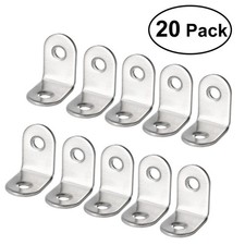 20Pcs Silver Metal Angle Brackets 25Mm L Shape Durable Connector for Use