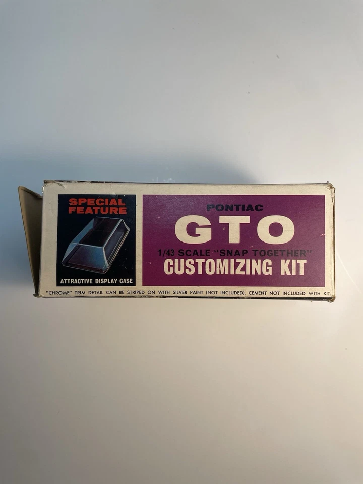Vintage Mid Century 1967 Pontiac GTO 1/43 AMT Model Kit As-Is - Image 4 of 4