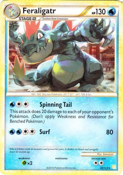 Feraligatr - 20/123 - Rare - NM - HeartGold SoulSilver