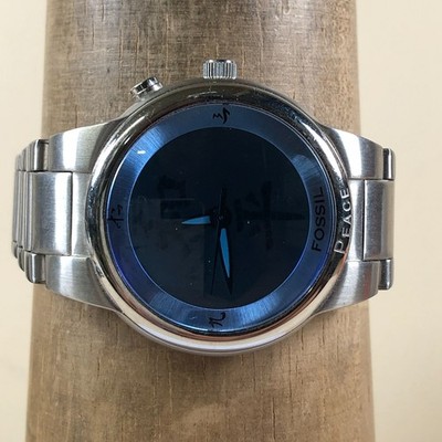 Fossil Big Tic Men JR-8084 Animated Peace Silver Tone Quartz 38mm