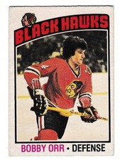 1976-77 OPC #213 BOBBY ORR CHICAGO BLACK HAWKS LAST CARD