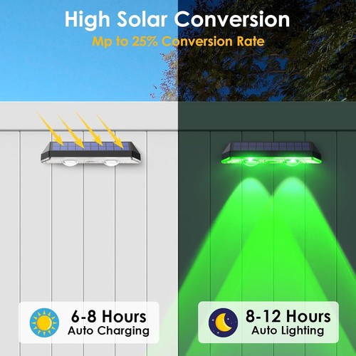 Super Bright Solar Powered Door Fence Wall Lights LED Outdoor Garden Patio Lamp - Picture 5 of 10