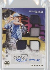 2021 Diamond Kings DK Quad Material Signatures Gold /99 Brendan McKay Auto 0g6c