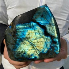 4.1lb Natural Labradorite Gorgeous Feldspar Crystal freeform Specimen Healing