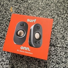 ONN Surf PC Stereo Speakers Black - OPEN BOX - TESTED AND WORKING 38