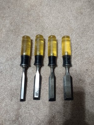 HWI TOOLS 4-pc. WOOD CHISEL One  1/2  Two 3/4'' & One  1   USA