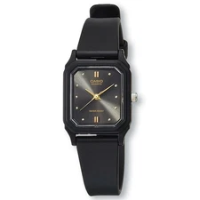 CASIO LQ142E-1A Classic Ladies Analog Square Face Watch, Black Dial