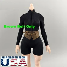 1/6 Leather Brown Belt For 12" PHICEN Hot Toys TBLeague Worldbox Female Figure