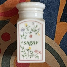 Tarro de almacenamiento de azúcar Chintz de verano vintage Johnson Brothers luz de vela de vidrio de leche