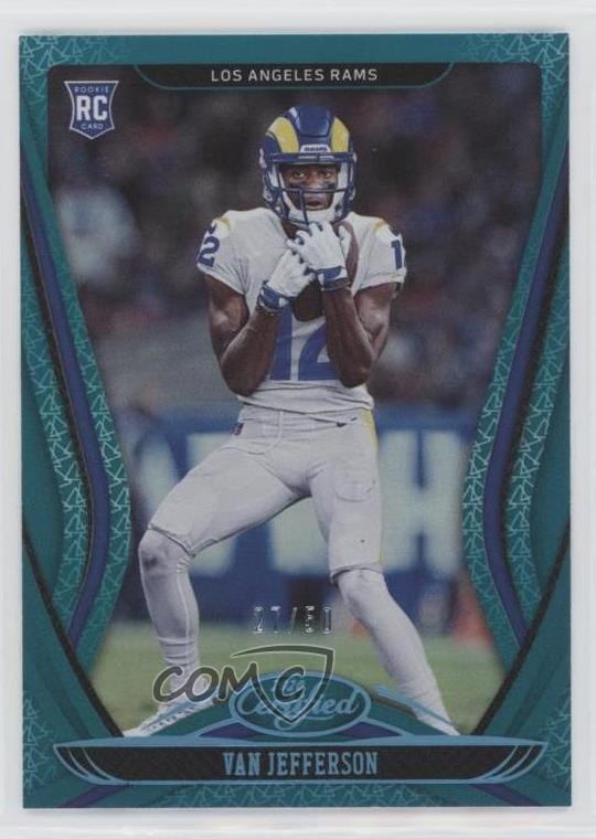 2020 Certified Rookies Mirror Teal 27/50 Van Jefferson #127 Rookie RC 0nr3