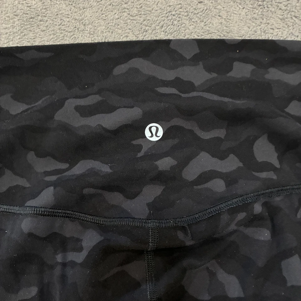 Lululemon Align High Rise Camouflage Black Grey Yoga Pants Women's Size 6 - Image 3 of 4