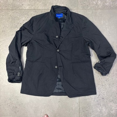 ADER ERROR Men's Black Suit Jacket A1 Two-Button Crinkle Effect