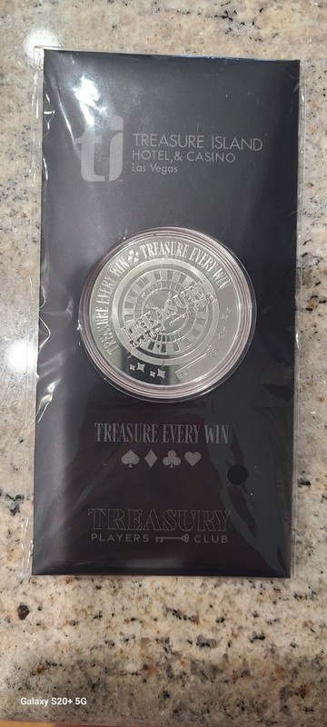 2024 Treasure Island Hotel & Casino LV Collectible Silver coin unopened.  