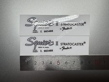 2Pcs For Fender Squier Stratocaster Guitar Headstock Vinyl UV RAISED Stickers