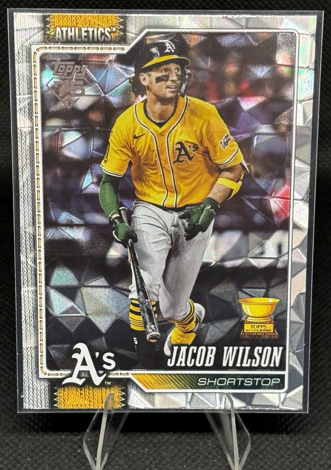 2025 Topps #314 Jacob Wilson Diamante Foil Rookie Oakland Athletics Baseball