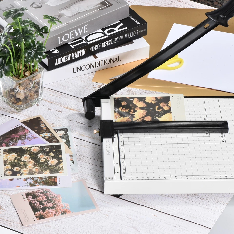 Paper Cutter B3 Stack Paper Trimmer 12 Sheet Ergonomic Handle 21" Cutting Length - Image 3 of 4