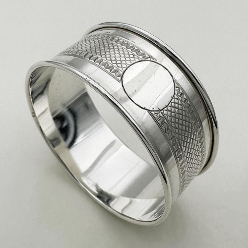 ANELLO TOVAGLIOLO ARGENTO STERLING GEORGE V Birmingham 1929 Henry Griffith & Sons - Foto 1 di 3