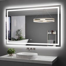 LED Bathroom Mirror 55"x36" Inch Lighted Bathroom Vanity Mirror with Lights, ...