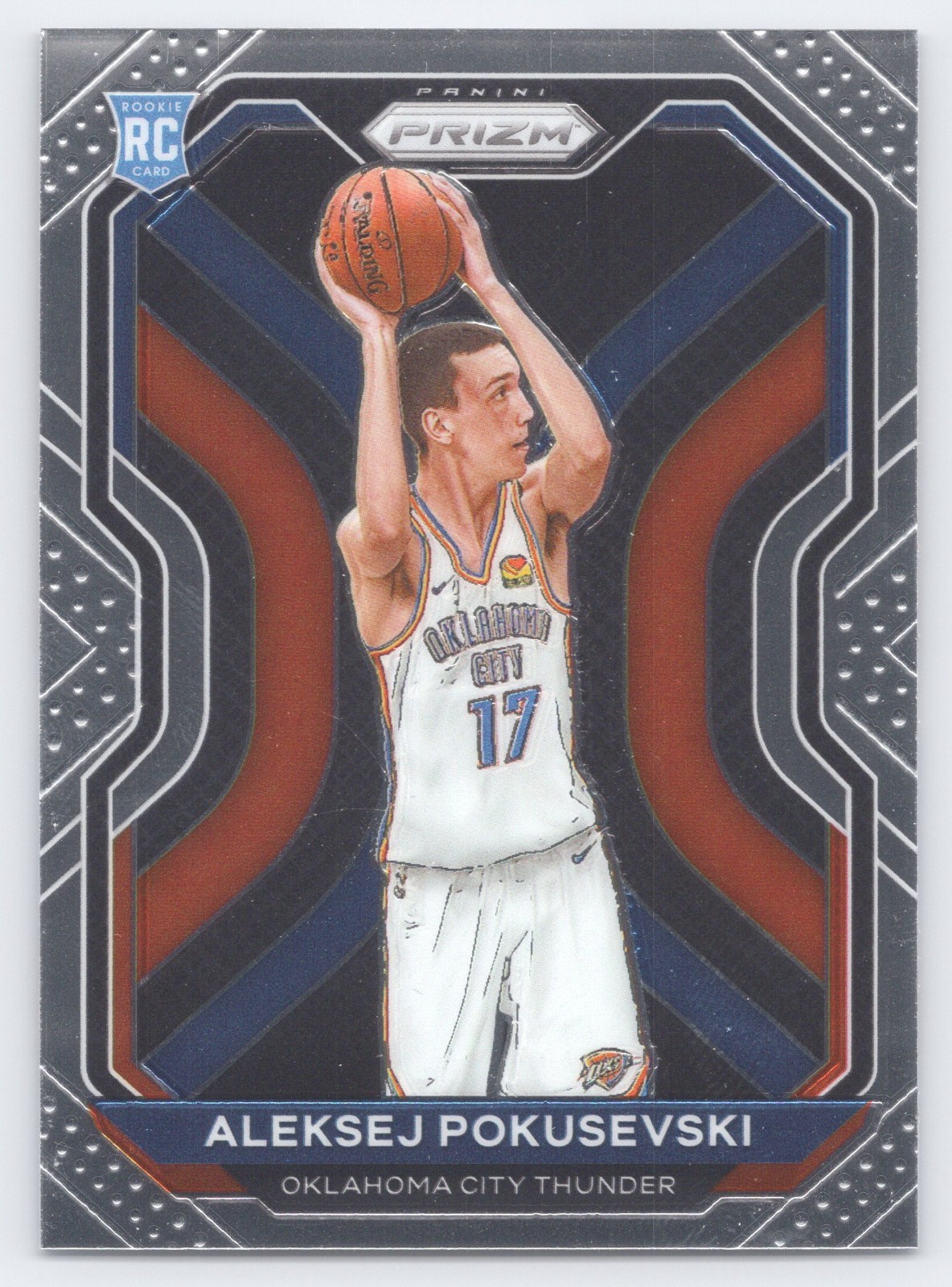 2020-21 Panini Prizm Aleksej Pokusevski Base Rookie Card RC OKC Thunder #264
