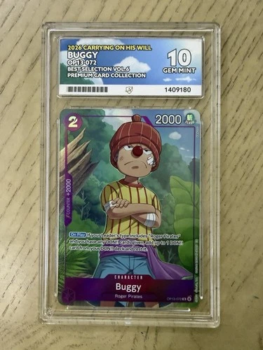 Bandai One Piece CCG Buggy 2026 Premium Collection OP13-072 Foil Ace 10