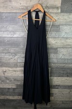Free People Holding On Convertible Maxi Dress Size Small Black Long Boho Flowy