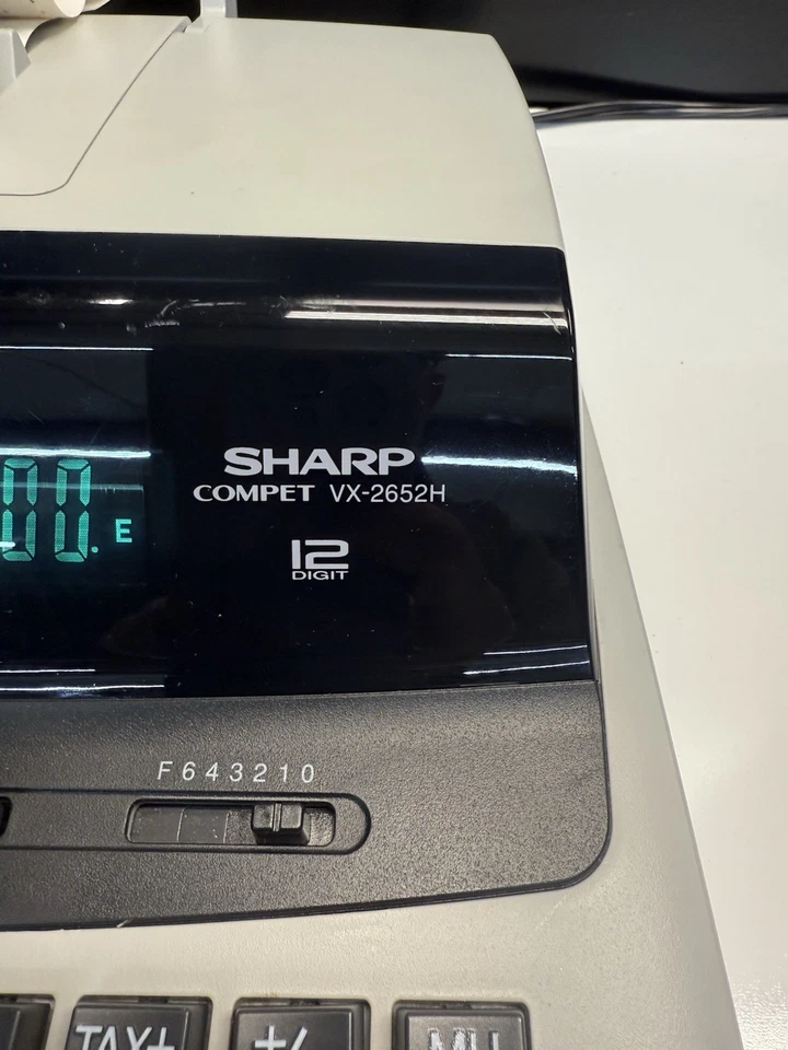Sharp VX2652H VX2652H Two-Color Printing Calculator Black/Red Print 4.8 Lines - Image 4 of 4