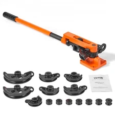 VEVOR Pipe Tube Bender,3/8"to 1"OD Manual Pipe Tube Bender w/7 Bending Dies,180?